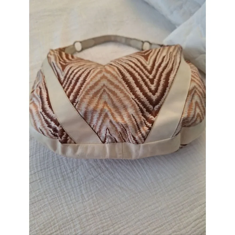 The Sports Sac Hobo Abstract Animal Print Tan Camel